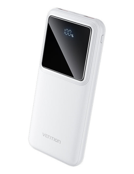 Vention Powerbank, ventiliacija, FHKW0, 10000 mAh, mikro USB, USB-C, 2xUSB-A, Blanco