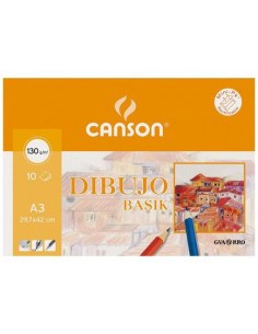 Canson Dibujo Basik Arte de papel 10 hojas