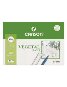 Canson Vegetal Basik Arte de papel 12 hojas