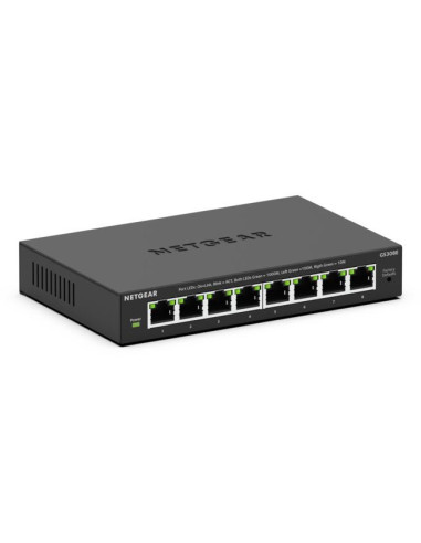 NETGEAR GS308E Gestionado L2 L3 Gigabit Ethernet (10 100 1000) Negro