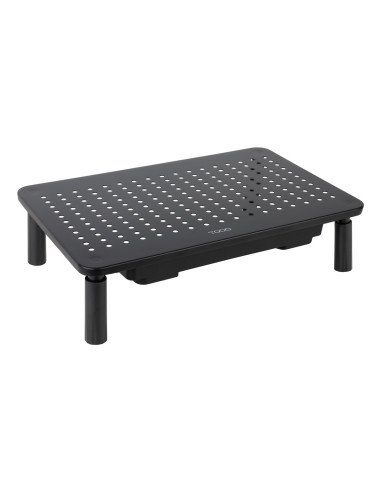 TooQ Soporte Elevador Multiusos para Monitor Portátil, Negro
