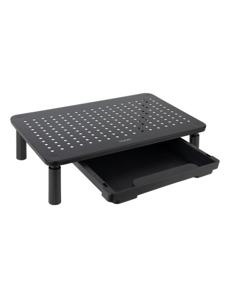 TooQ Soporte Elevador Multiusos para Monitor Portátil, Negro