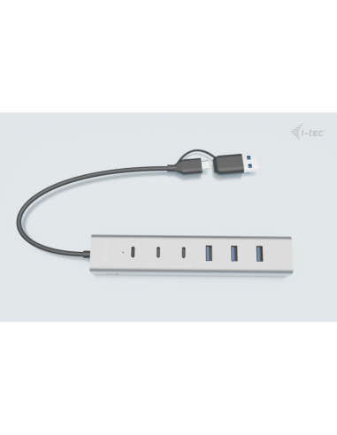 i-tec USB-C USB-A Charging Metal HUB 7 port (3x USB-C, 4x USB-A)