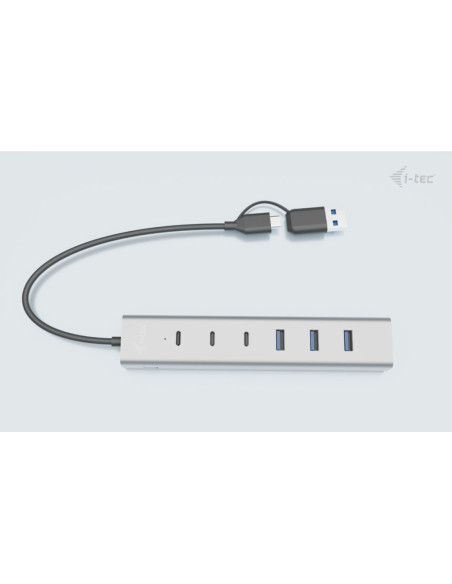 i-tec USB-C USB-A Charging Metal HUB 7 port (3x USB-C, 4x USB-A)