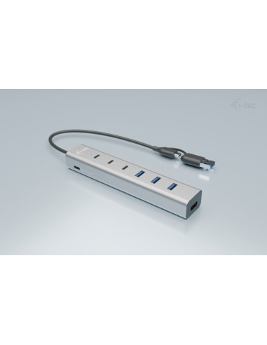 i-tec USB-C USB-A Charging Metal HUB 7 port (3x USB-C, 4x USB-A)
