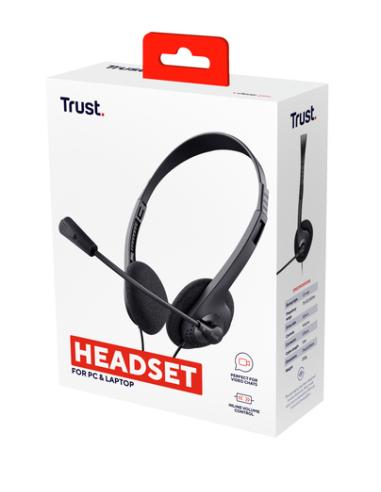 Trust 24659 auricular y casco Auriculares Alámbrico Diadema Llamadas/Música Negro