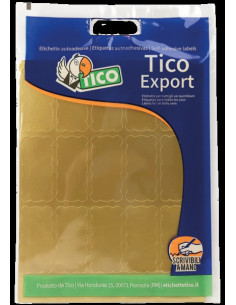 Tico E-GL-4521 etiqueta autoadhesiva Rectángulo Oro 150 pieza(s)