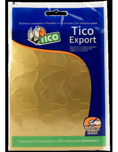 Tico E-GL-4836 etiqueta autoadhesiva Oro 90 pieza(s)