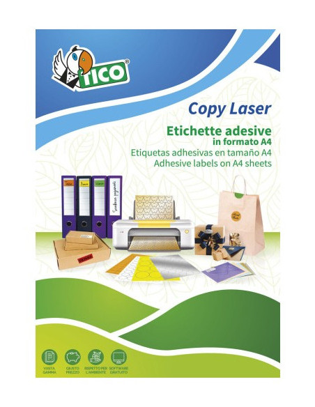 Tico LP4FA-210297 etiqueta autoadhesiva Rectángulo Permanente Naranja 70 pieza(s)