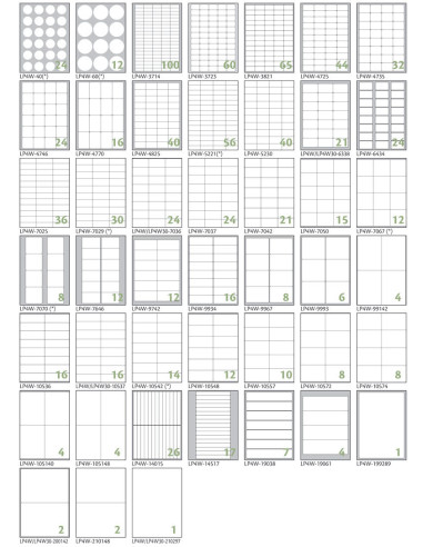 Tico LP4W-7037 etiqueta autoadhesiva Blanco 2400 pieza(s)