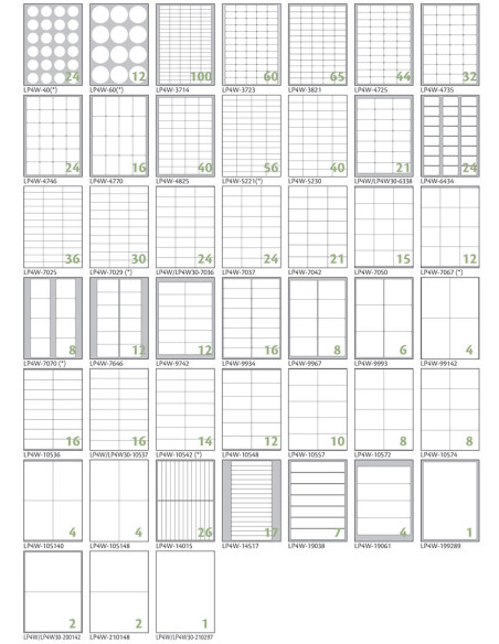 Tico LP4W-7037 etiqueta autoadhesiva Blanco 2400 pieza(s)