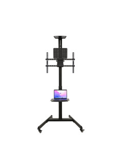 TooQ “COMETA” Soporte de Suelo con Ruedas con Regulación de Altura para Pantallas 37"- 70", Rotación 90°, Negro 2