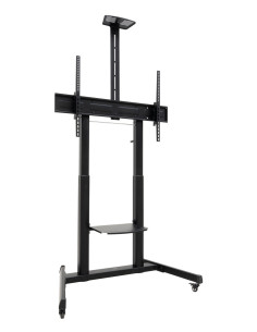 TooQ “AQUILES” Soporte de Suelo con Ruedas con Regulación de Altura para Pantallas 60"-100", Negro