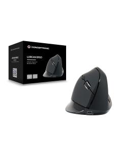 Conceptronic Raton Lorcan Ergo Bluetooth 5.2 6 Botones Diestro 1600Dpi Ergonomico Vertical Negro. Ref: Lorcan03B