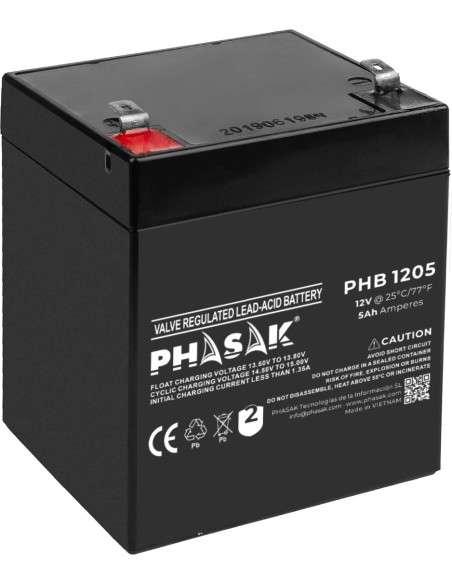 Phasak Batería 12V 5Ah - PHB 1205