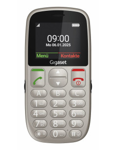 Gigaset GL395 5,59 cm (2.2") 90 g Gris Teléfono para personas mayores