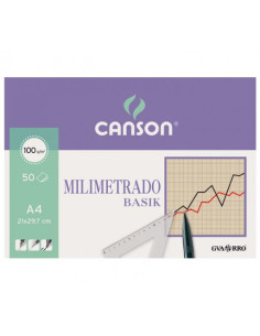 Canson Milimetrado Basik Arte de papel 50 hojas
