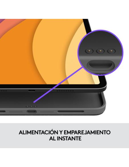 Logitech 920-010300 teclado para móvil QWERTY Español Smart Connector Gris