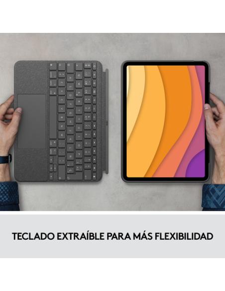 Logitech 920-010300 teclado para móvil QWERTY Español Smart Connector Gris