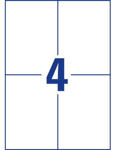 Avery 3483 etiqueta autoadhesiva Rectángulo Permanente Blanco 400 pieza(s)