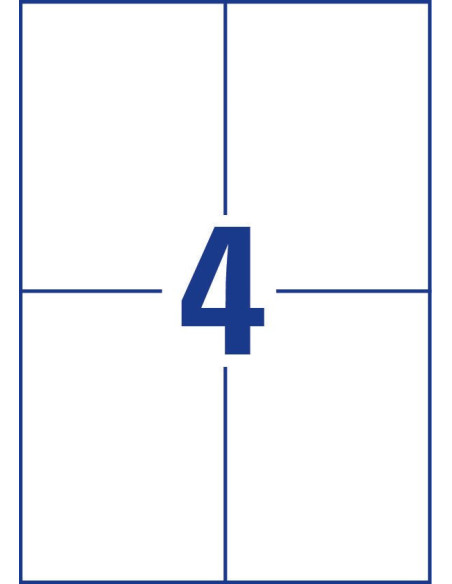 Avery 3483 etiqueta autoadhesiva Rectángulo Permanente Blanco 400 pieza(s)