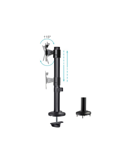 TooQ Soporte de Mesa para Pantallas 17"-32", Color Negro