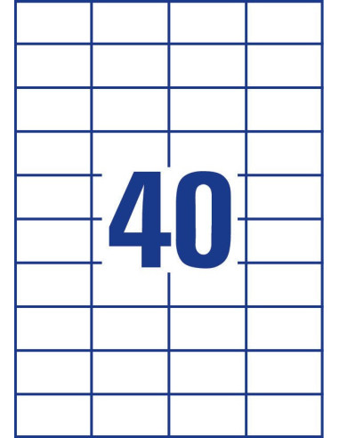 Avery 3651 etiqueta autoadhesiva Rectángulo Permanente Blanco 4000 pieza(s)