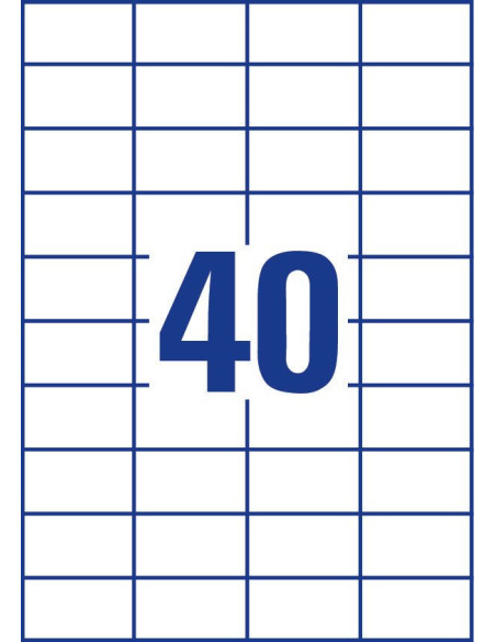 Avery 3651 etiqueta autoadhesiva Rectángulo Permanente Blanco 4000 pieza(s)