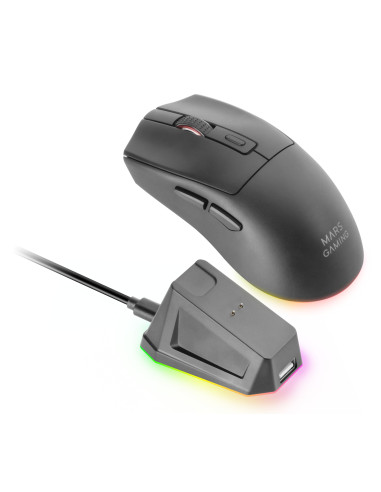 Mars Gaming MM-T3 ratón Juego mano derecha RF Wireless + Bluetooth + USB Type-C Óptico 14400 DPI