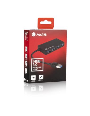 NGS iHub 3.0 USB 3.2 Gen 1 (3.1 Gen 1) Type-A 5000 Mbit/s Negro