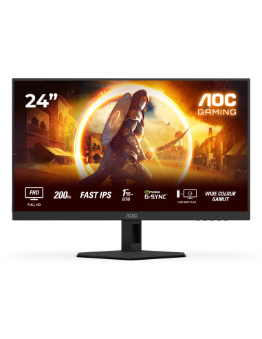 AOC G4 24G4HRE pantalla para PC 60,5 cm (23.8") 1920 x 1080 Pixeles Full HD LED Negro, Rojo