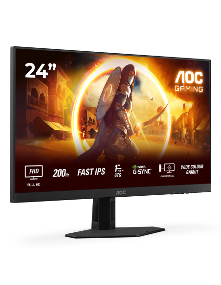 AOC G4 24G4HRE pantalla para PC 60,5 cm (23.8") 1920 x 1080 Pixeles Full HD LED Negro, Rojo