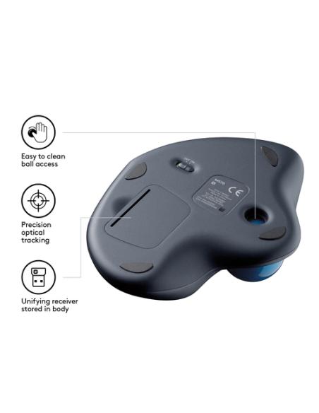 Logitech TRACKMAN Wireless Trackball M570 ratón mano derecha RF inalámbrico Laser