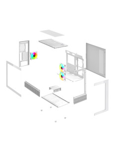 Savio SIGMA X1 WHITE carcasa de ordenador Cubo Blanco 2