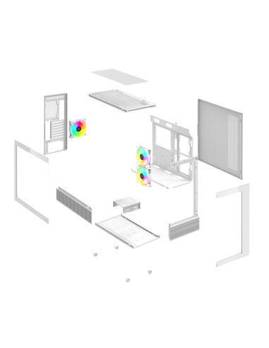 Savio SIGMA X1 WHITE carcasa de ordenador Cubo Blanco