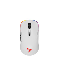 Savio RIFT WHITE gaming mouse RGB Dual Mode ratón Juego mano derecha Bluetooth + USB Type-C Óptico 10000 DPI