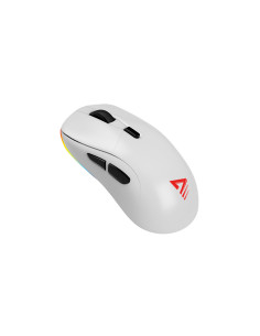 Savio RIFT WHITE gaming mouse RGB Dual Mode ratón Juego mano derecha Bluetooth + USB Type-C Óptico 10000 DPI 2