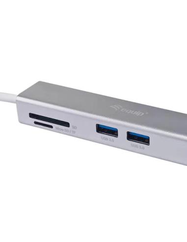 Equip Adaptador multifunción USB-C 5 en 1, HDMI , USB 3.2 Gen 1 , TF/Micro SD