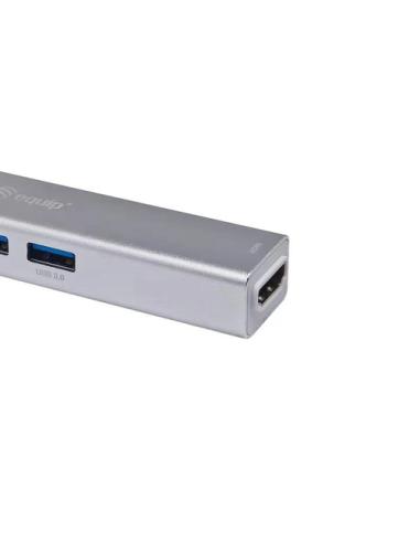 Equip Adaptador multifunción USB-C 5 en 1, HDMI , USB 3.2 Gen 1 , TF/Micro SD