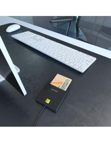 AISENS Lector de Tarjeta Inteligente DNI, Negro