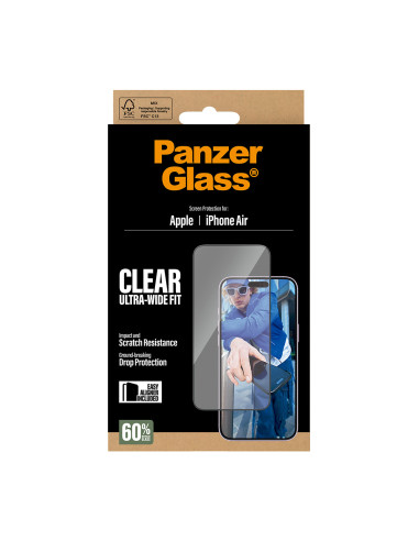 PanzerGlass ® Screen Protector iPhone Air | Ultra-Wide Fit w. EasyAligner Protector de pantalla Apple 1 pieza(s)