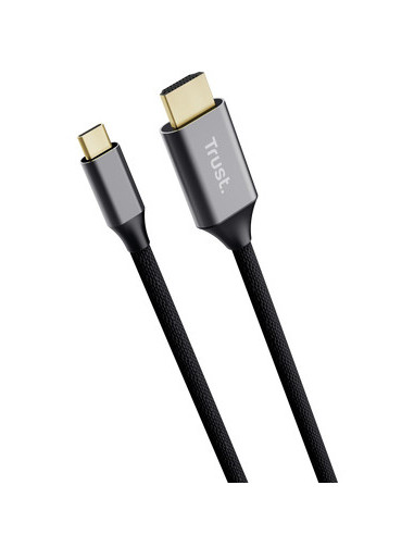 Trust 25630 cambiador de género para cable USB-C HDMI Negro, Plata