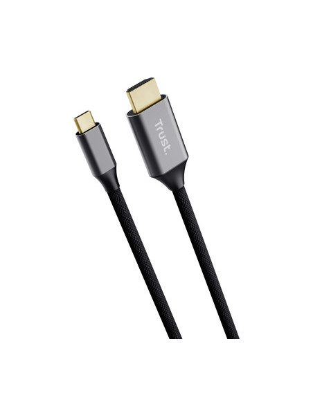 Trust 25630 cambiador de género para cable USB-C HDMI Negro, Plata