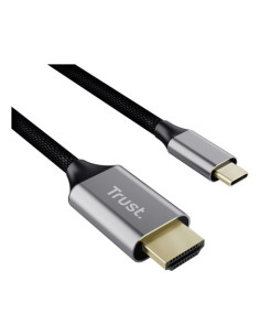 Trust 25630 cambiador de género para cable USB-C HDMI Negro, Plata 2