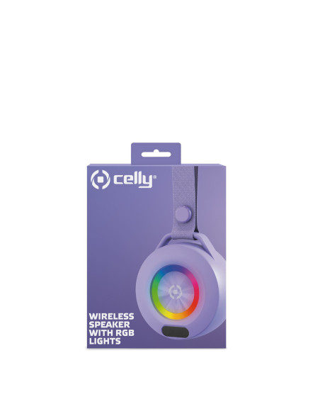 Celly LIGHTBEATVL altavoz portátil o de fiesta Altavoz monofónico portátil Violeta 5 W