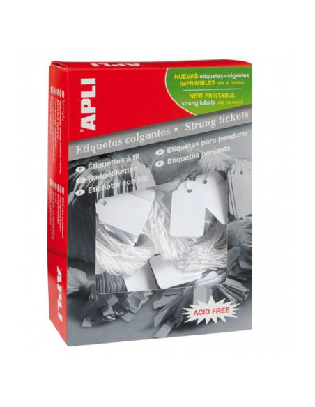 APLI 00389 etiqueta sin adhesivo 1000 pieza(s) Blanco