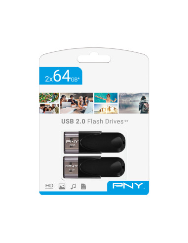 PNY Attaché 4 2.0 64GB unidad flash USB USB tipo A Negro