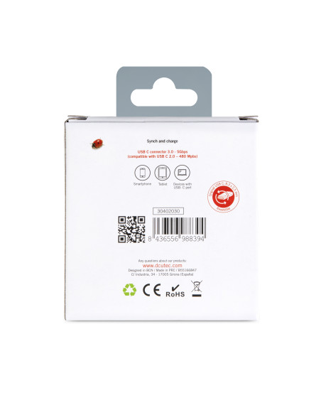 DCU Advance Tecnologic 30402030 cambiador de género para cable USB A USB C Gris