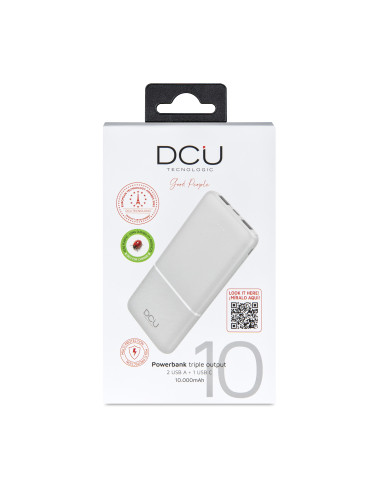 DCU Advance Tecnologic 34155013 batería externa Litio 10000 mAh Blanco