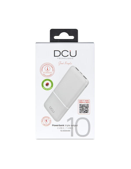DCU Advance Tecnologic 34155013 batería externa Litio 10000 mAh Blanco